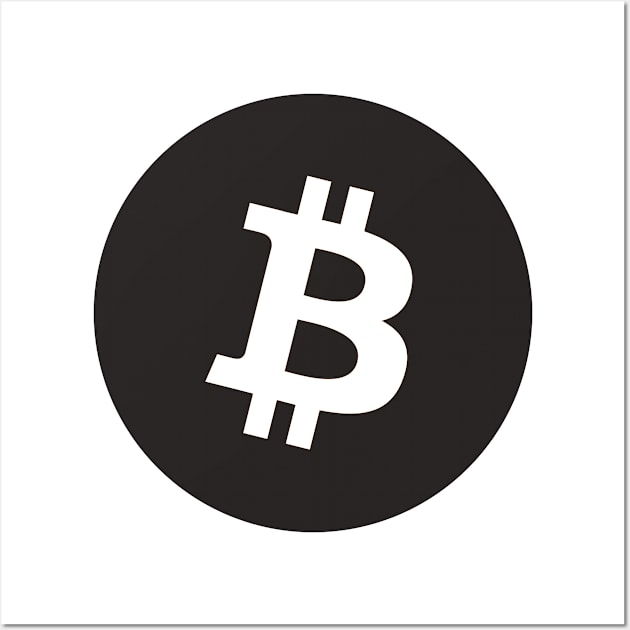 Black Bitcoin Design BTC Wall Art by RetroandMangaarts